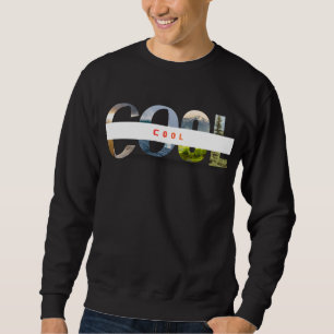 "COOL" Natur Typografi Grafisk Design Lång Ärmad Tröja