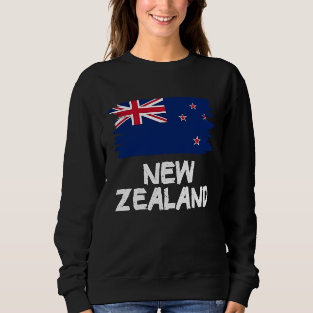 Cool New Zealand Flag T Shirt (Framsida)