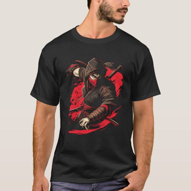 Cool Ninja Face T Shirt (Framsida)