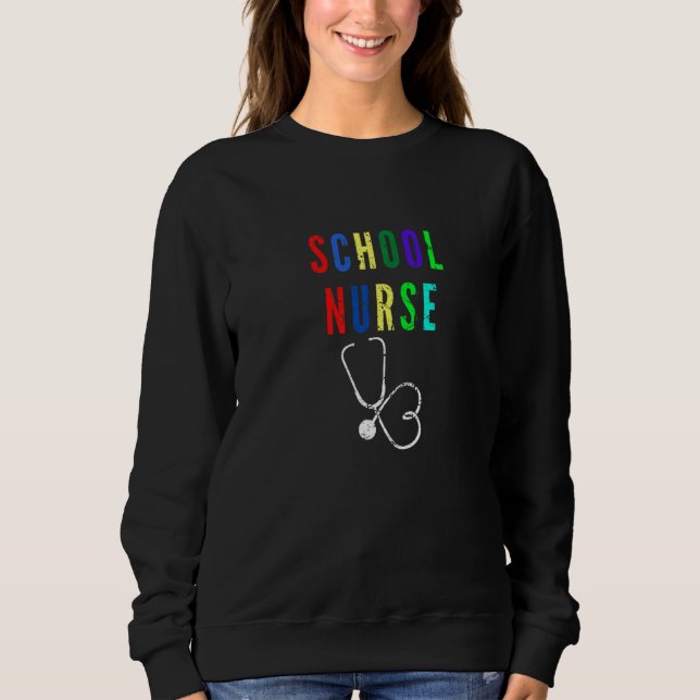 Cool Nursing School Nurse Stethoscope Back To Scho T Shirt (Framsida)