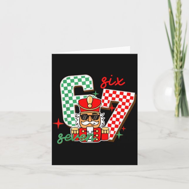 Cool Nutcracker Christmas 67 Six Seven Gen Alpha S Kort (Framsida)