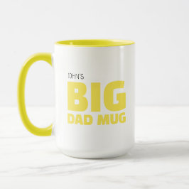Cool nyhet Gul Anpassad Namn Stor Pappa Mugg