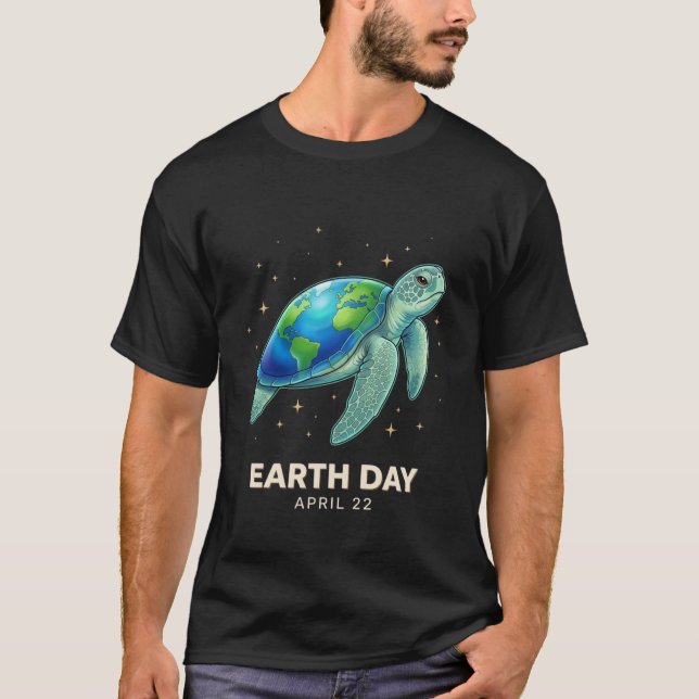 Cool Ocean älskare Earth Day 22 april sköldpadda p T Shirt (Framsida)