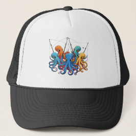 Cool Octopus Fishing Cap Keps