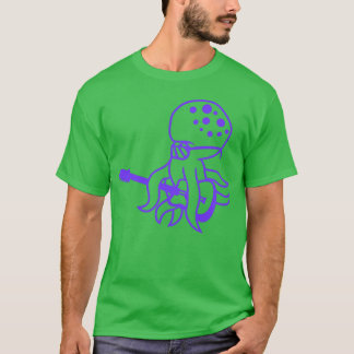 Cool Octopus Kraken Bläckfisk Spelar Gitarr Gitarr T Shirt