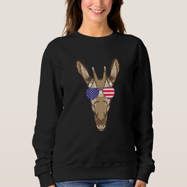 Cool Okapi I Usa Flag Solglasögon Oss Amerika T Shirt (Framsida)