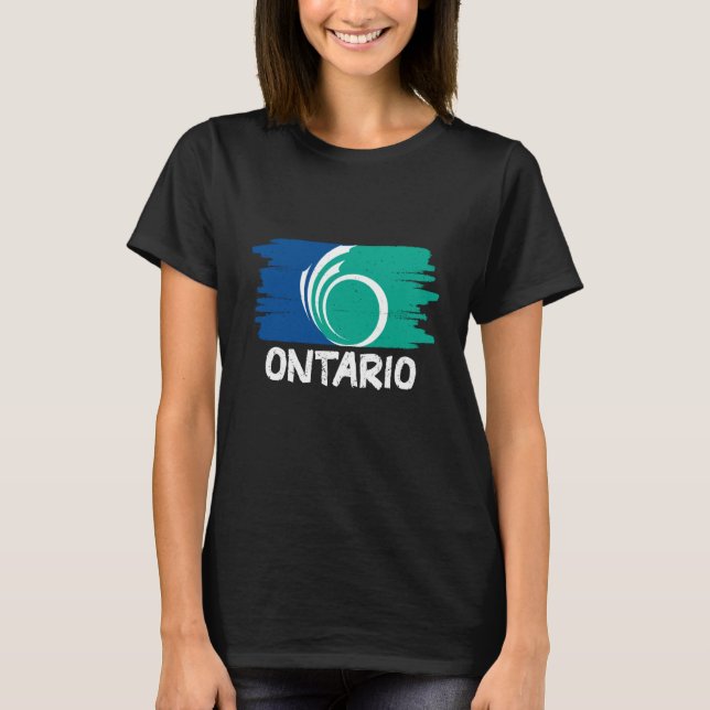 Cool Ontario Flag  1 T Shirt (Framsida)
