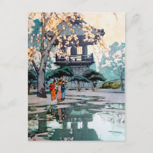 Cool oriental Hiroshi Yoshida japansk helgedom kon Vykort