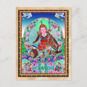 Cool oriental tibetansk thangka Padmasambhava Vykort