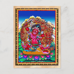 Cool oriental tibetansk thangka-tatuering Hayagriv Vykort