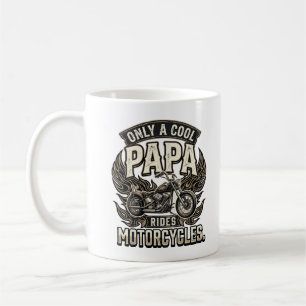 Cool Papa Motorcykel Vintage Biker Kaffemugg