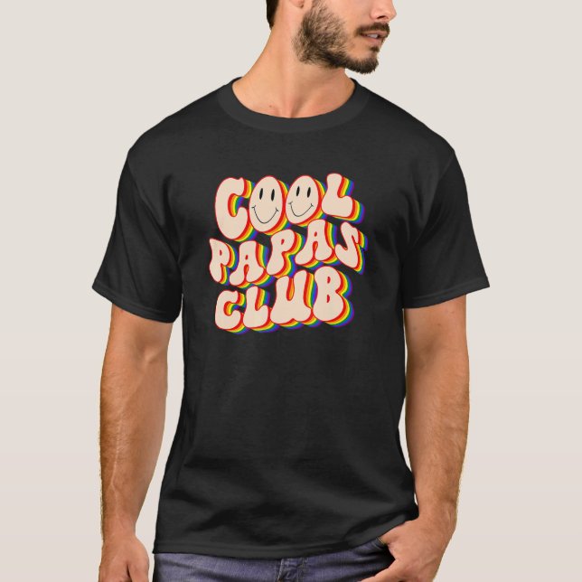 Cool Papas Club LGBTQ Pride Gay Pride Rainbow LGBT T Shirt (Framsida)