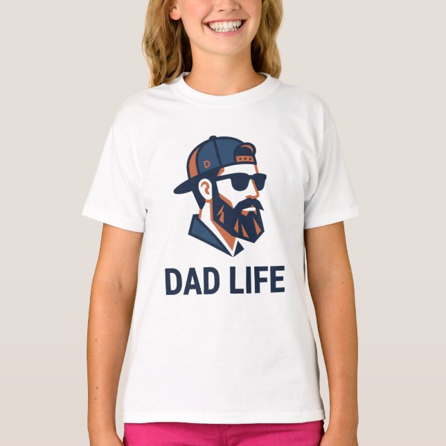 Cool Pappa med keps solglasögon T Shirt (Framsida)