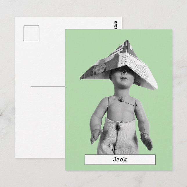 Cool Pappers Hatt Docka vykort (Fram/baksida)