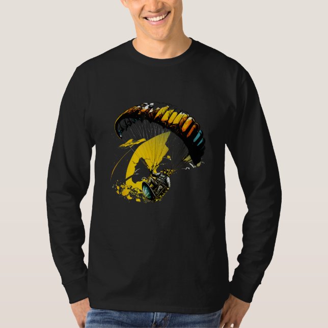 Cool paraglider in fast paced action t shirt (Framsida)