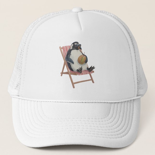 Cool Penguin Cap | Funny Summer Cartoon Hat Keps (Framsida)