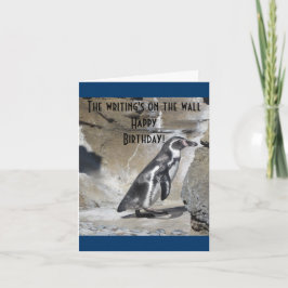 Cool Penguin Födelsedagsgratulation Kort