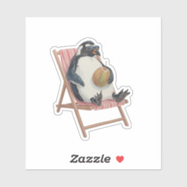 Cool Penguin Sticker | Cute Summer Scrapbook Decal Klistermärken