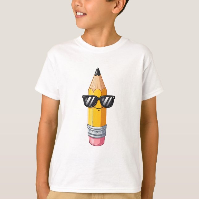 Cool penna som bär solglasögon barn t shirt (Framsida)