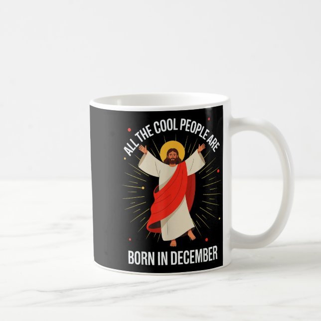 Cool People Are Born In December Christian Christm Kaffemugg (Höger)