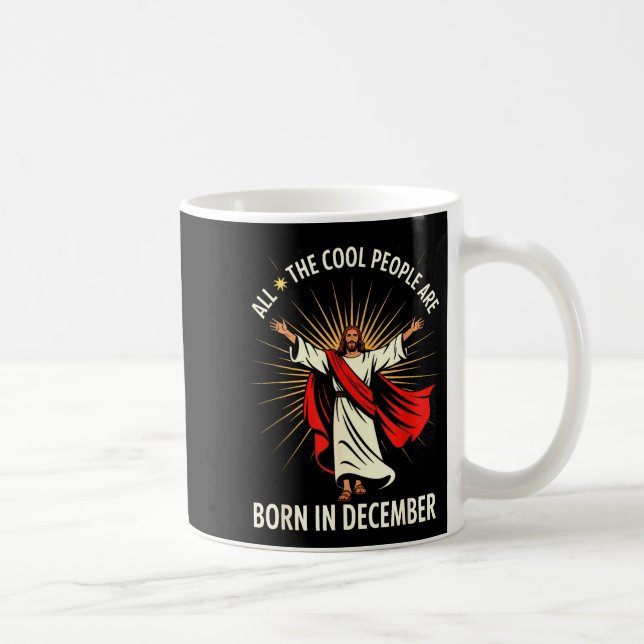 Cool People Are Born In December Christian Christm Kaffemugg (Höger)