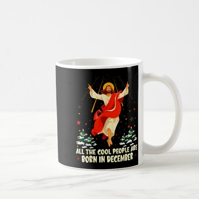 Cool People Are Born In December Christian Christm Kaffemugg (Höger)