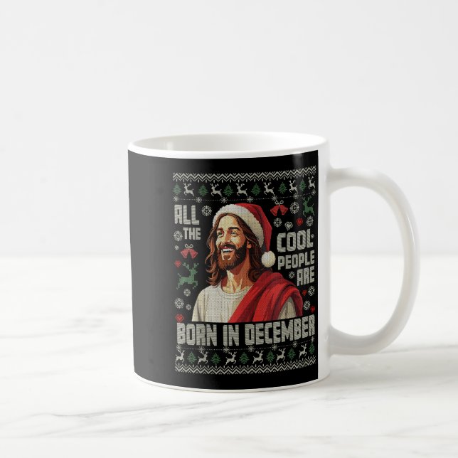 Cool People Are Born In December Christian Christm Kaffemugg (Höger)