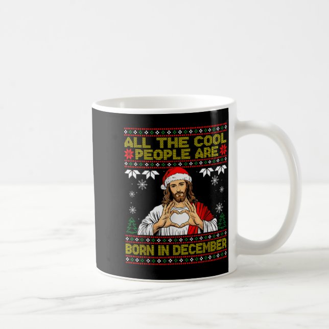 Cool People Are Born In December Christian Christm Kaffemugg (Höger)