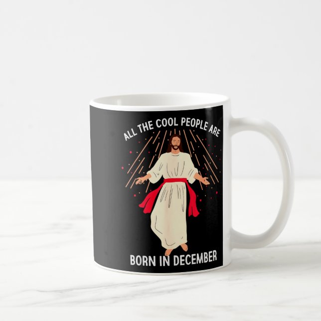 Cool People Are Born In December Christian Christm Kaffemugg (Höger)