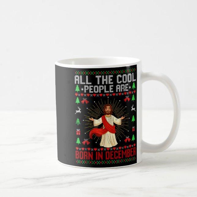 Cool People Are Born In December Christian Christm Kaffemugg (Höger)