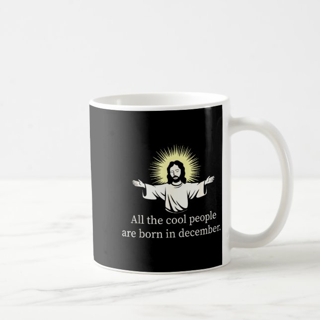 Cool People Are Born In December Christian Jesus C Kaffemugg (Höger)