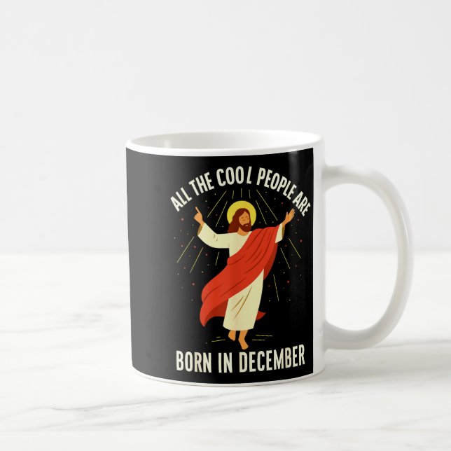 Cool People Are Born In December Christian  Kaffemugg (Höger)