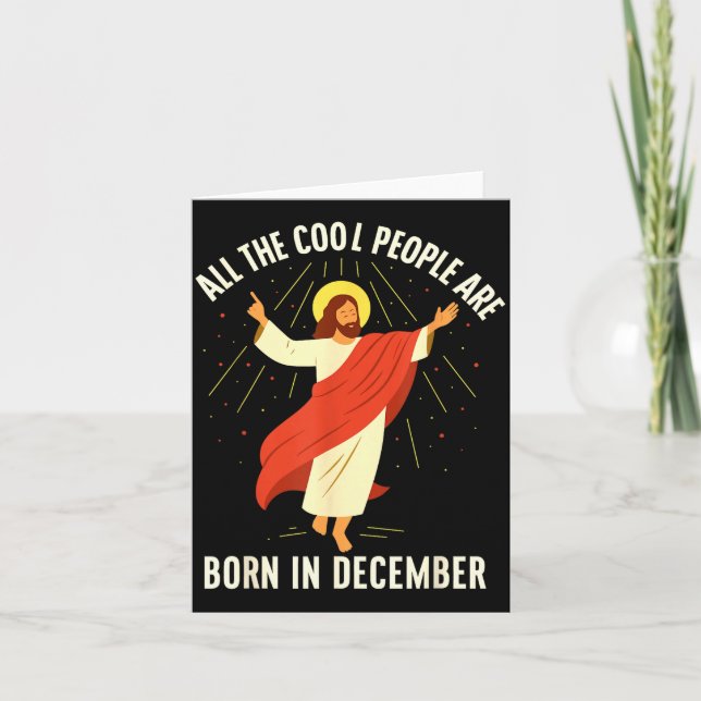 Cool People Are Born In December Christian  Kort (Framsida)