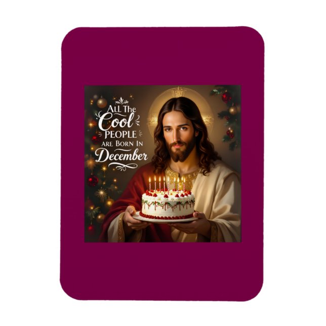 Cool people are born in december magnet (Vertikal)