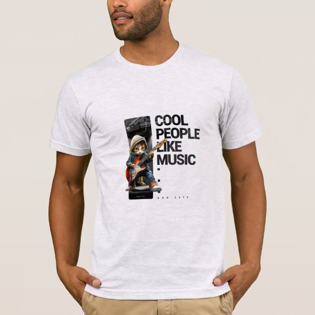 Cool People Like Music – Premium Graphic Tee (Framsida)