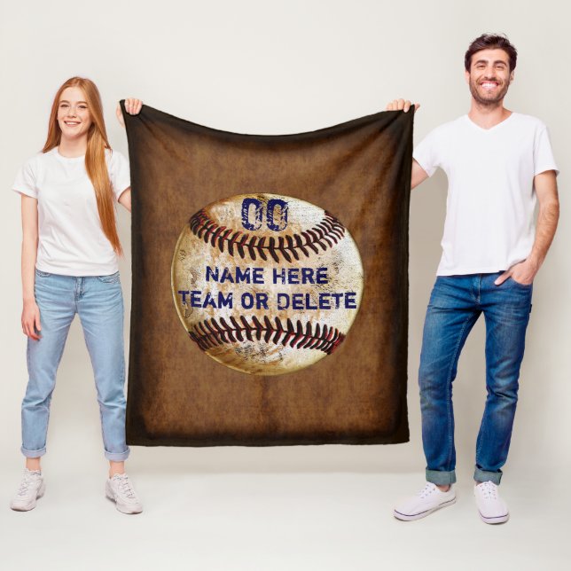 Cool Personlig Rustik Baseboll Kastyngelmadrass me Fleecefilt (På plats)