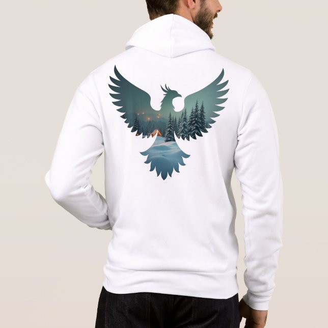 Cool Phoenix Jul Landskap T Shirt (Baksida)