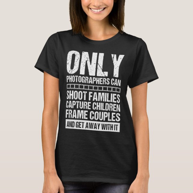 Cool Photographer For Men Women Photography Camera T Shirt (Framsida)