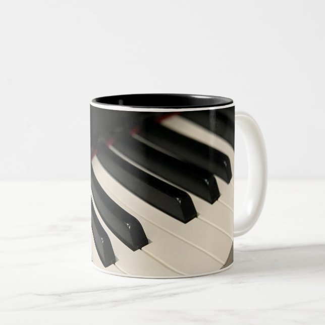 Cool Piano Design Två-Tonad Mugg (Framsida höger)