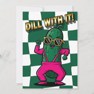 Cool Pickle älskare Dill With It rolig skämt prese Tack Kort