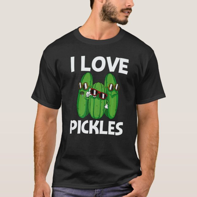 Cool Pickle For Men Women Pickle Food Cucumber     T Shirt (Framsida)
