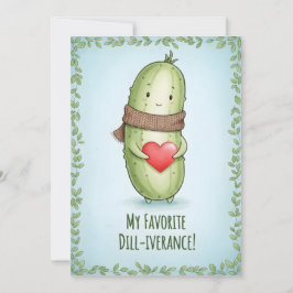 Cool Pickle Lover Dill With It funny pun gift Tack Kort