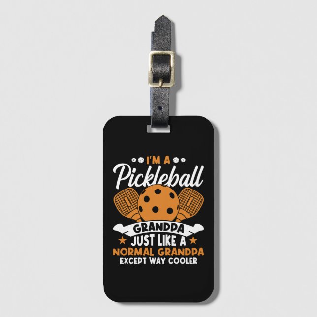 Cool Pickleball Farfarspelare Bagagebricka (Framsida vertikal)
