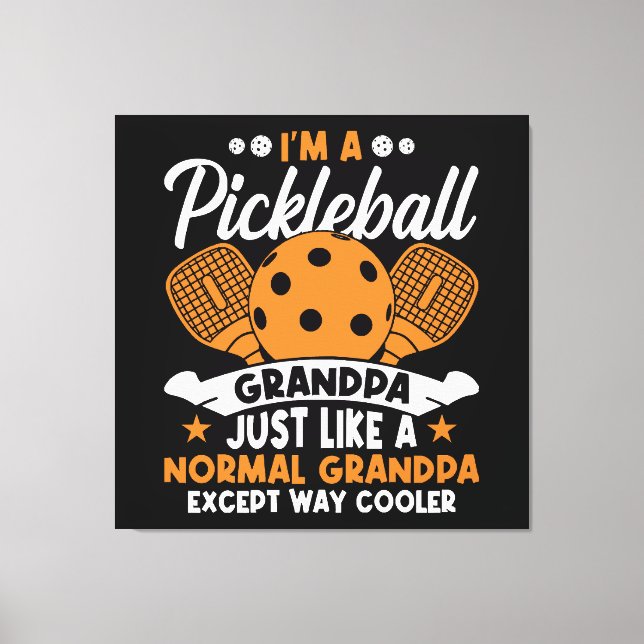 Cool Pickleball Farfarspelare Canvastryck (Framsida)