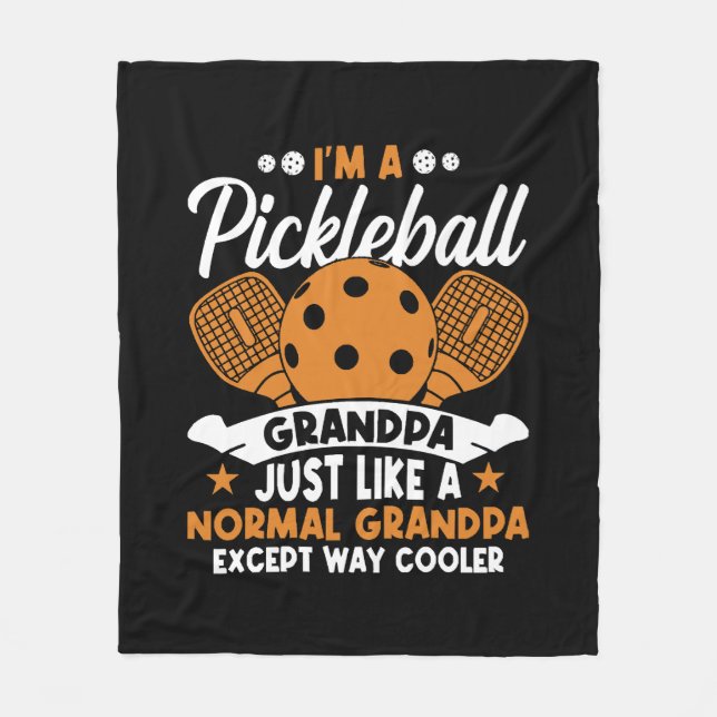 Cool Pickleball Farfarspelare Fleecefilt (Framsidan)