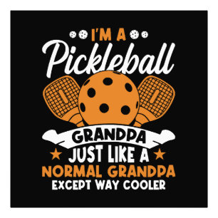 Cool Pickleball Farfarspelare Fototryck