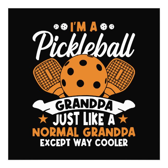 Cool Pickleball Farfarspelare Fototryck (Framsidan)