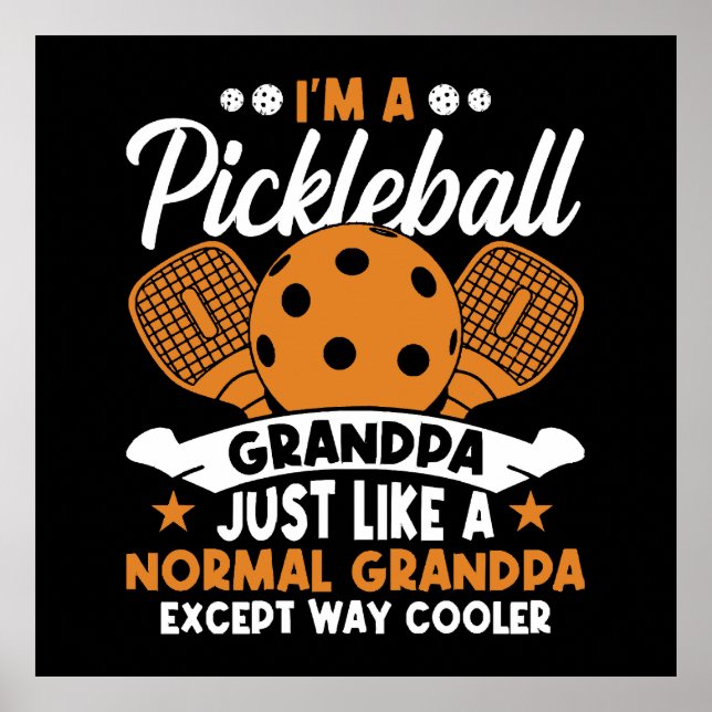 Cool Pickleball Farfarspelare Poster (Framsidan)
