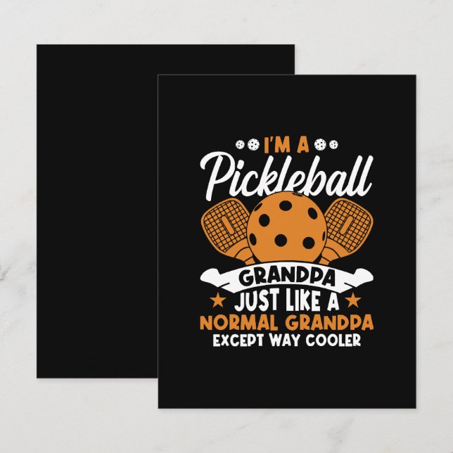 Cool Pickleball Farfarspelare Tilläggskort (Fram/baksida)