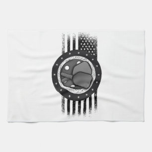 Cool Pickleball Sport USA Grunge Flagga - Pickleba Kökshandduk